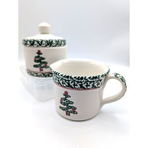 FURIO Sugar and Creamer Set Sponge Christmas Tree Made in Italy